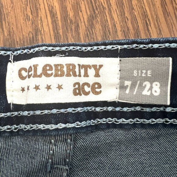 Celebrity Ace Women's Denim Jeans Size 7/28 Boot Cut Mid Rise Stretch Blue NWT - Picture 6 of 11